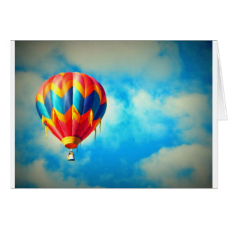 Hot Air Balloon Aloft in the Blue Sky