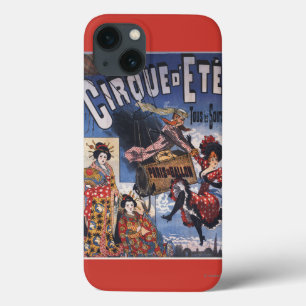 Hot-Air Balloon and Japanese Ladies Poster iPhone 13 Case