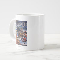 Hot-Air Balloon and Japanese Ladies Poster