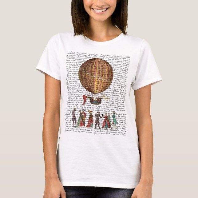 Hot Air Balloon And People T-Shirt (Front)