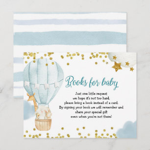Hot Air Balloon Animals Books for baby Invitation