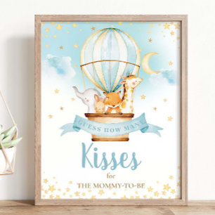 Hot Air Balloon Animals Guess How Many Kisses Game