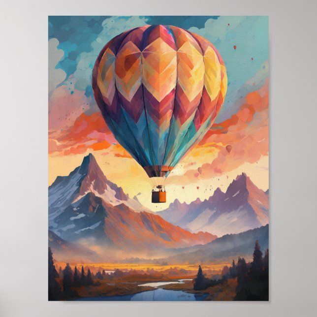 Hot air balloon art poster (Front)