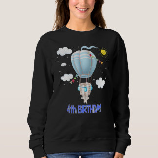 Hot Air Balloon B Day Boy Party Group  14 Sweatshirt