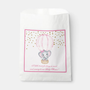Hot Air Balloon Baby Girl Elephant Baby Shower  Favour Bag