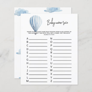 Hot air balloon - Baby name race game