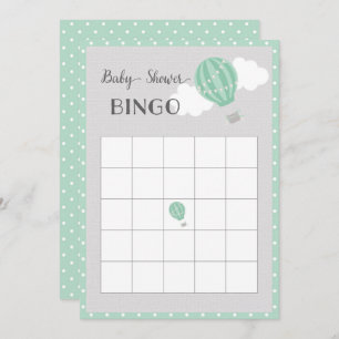 Hot Air Balloon Baby Shower Bingo Card