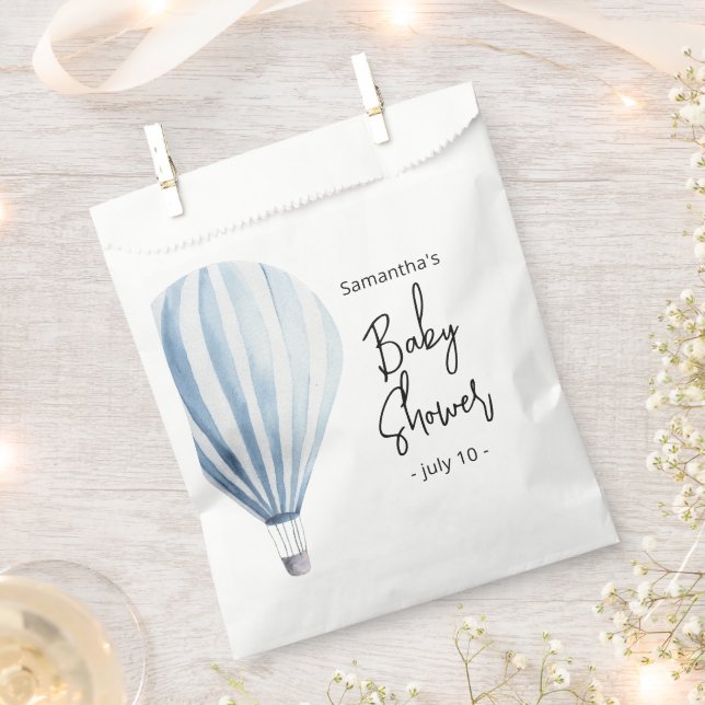 Hot air balloon - baby shower favour bag (Clipped)