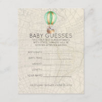 Hot Air Balloon | Baby Shower Guessing Game