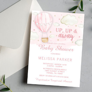 Hot Air Balloon Baby Shower Invitation