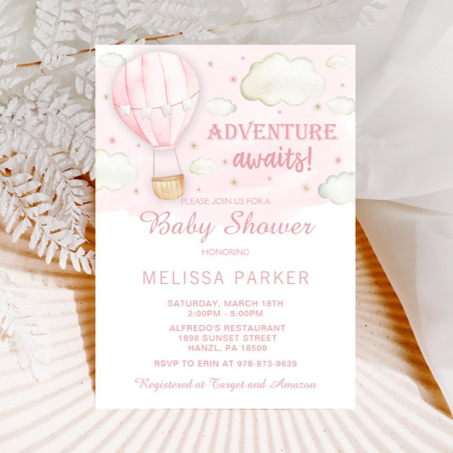 Hot Air Balloon Baby Shower Invitation (Creator Uploaded)