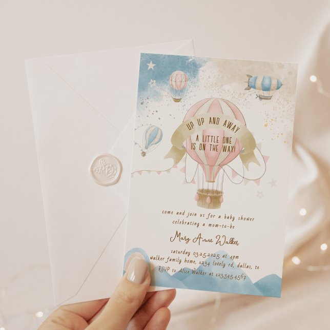 Hot Air Balloon Baby Shower Invitation (Creator Uploaded)