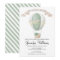 Hot air balloon baby shower invitation