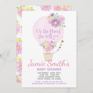 Hot Air Balloon Baby Shower Invitation