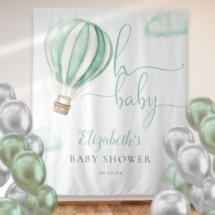 Hot Air Balloon Baby Shower Photo Backdrop Tapestry