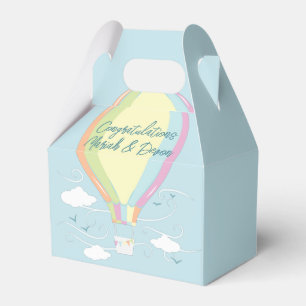 Hot Air Balloon Baby Shower Rainbow Favour Box