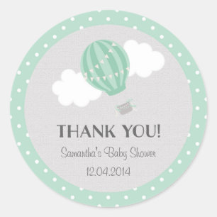 Hot Air Balloon Baby Shower Sticker