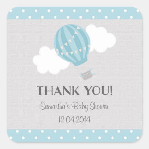 Hot Air Balloon Baby Shower Sticker