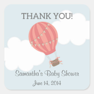 Hot Air Balloon Baby Shower Stickers