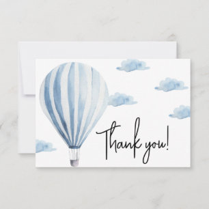 Hot air balloon baby shower thank you