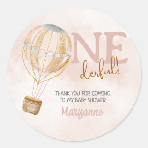Hot Air Balloon Baby Shower Thank you Sticker
