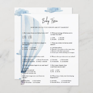 Hot air balloon Baby Trivia   Baby Shower Game