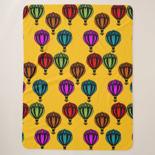 Hot Air Balloon Ballooning Patterned Sherpa Blanket