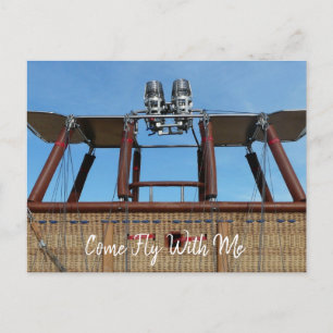 Hot Air Balloon Basket and Burner Postcard