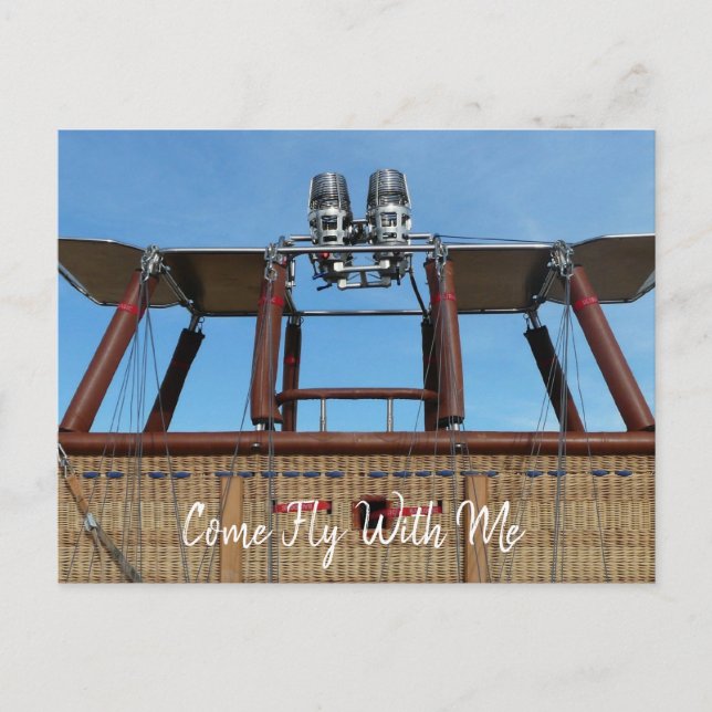 Hot Air Balloon Basket and Burner Postcard (Front)