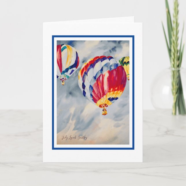 Hot Air Balloon Birthday Card (Front)
