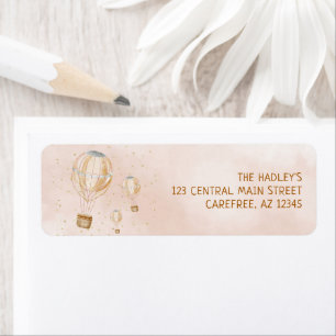 Hot Air Balloon Birthday Return Address Label