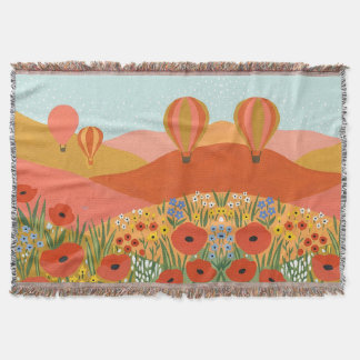Hot Air Balloon Blankets – Coral & Gold Garden