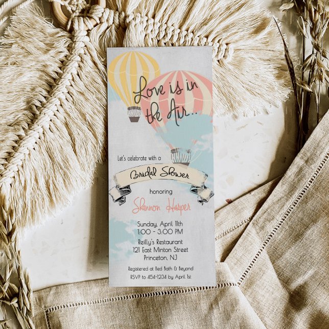 Hot Air Balloon Bridal Shower Invitation (Creator Uploaded)