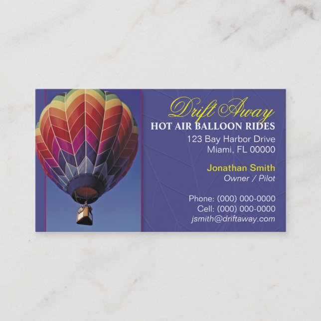 Hot Air Balloon Business Card (Front)