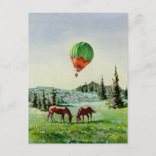HOT AIR BALLOON by SHARON SHARPE Postcard