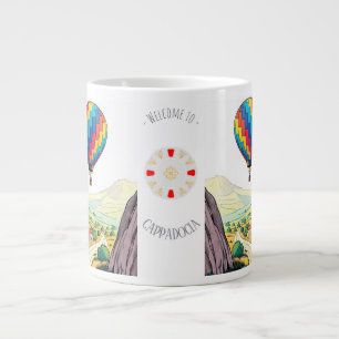 Hot Air Balloon Cappadocia Turkish, Turkeye Large Coffee Mug
