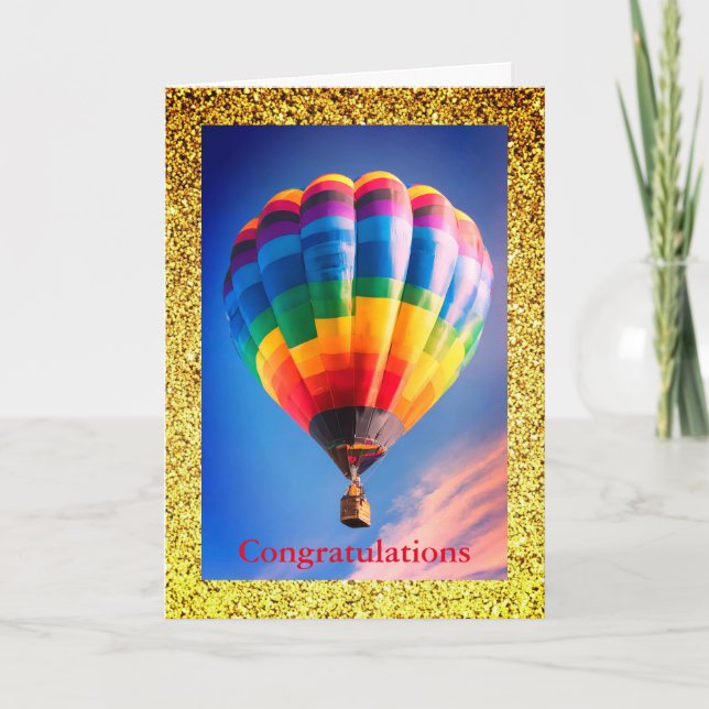 Hot Air Balloon Card , 5" x 7" Greeting Card (Front)