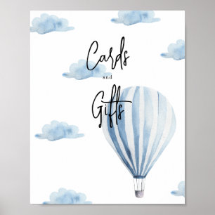 Hot air balloon - cards and gifts poster