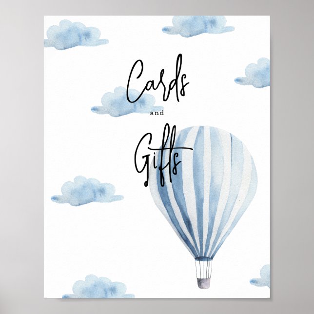 Hot air balloon - cards and gifts poster (Front)