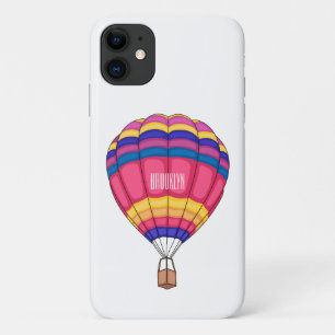 Hot air balloon cartoon illustration iPhone 11 case