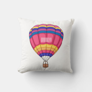 Hot air balloon cartoon illustration cushion