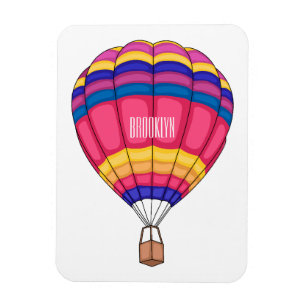 Hot air balloon cartoon illustration magnet