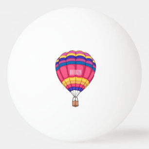 Hot air balloon cartoon illustration ping pong ball