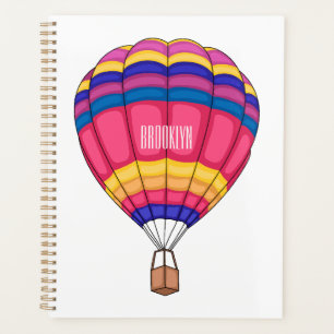 Hot air balloon cartoon illustration planner