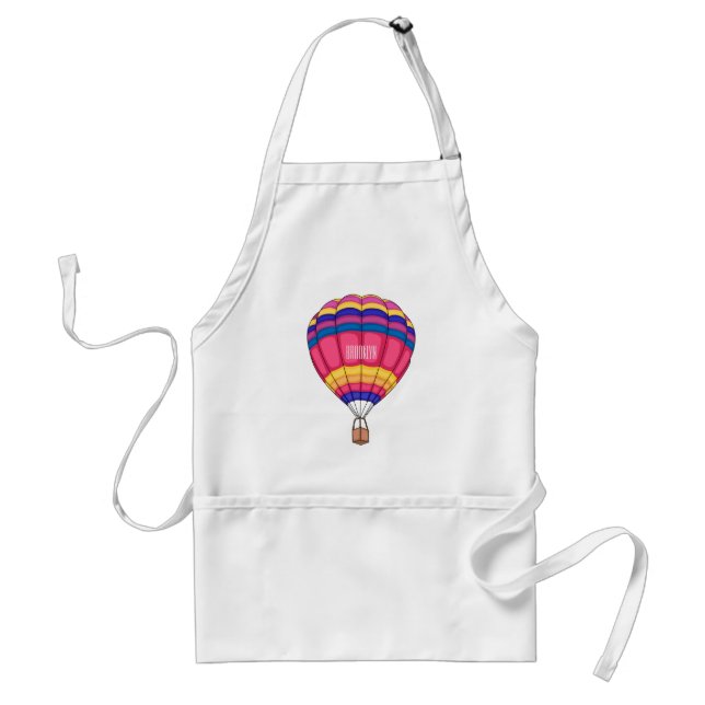 Hot air balloon cartoon illustration standard apron (Front)