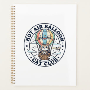 Hot Air Balloon Cat Cute Cat T-Shirt Design - Hot Planner