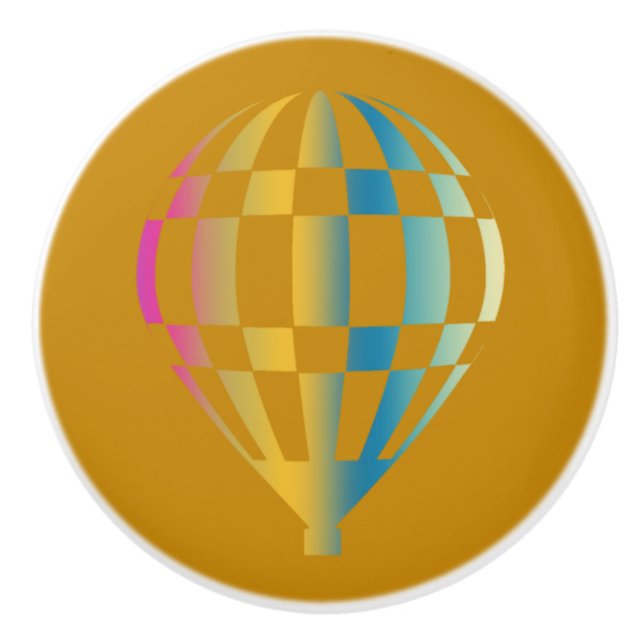 Hot Air Balloon Ceramic Knob (Front)