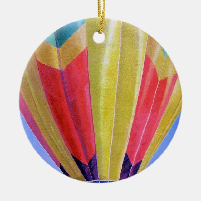 Hot Air Balloon Ceramic Ornament (Front)