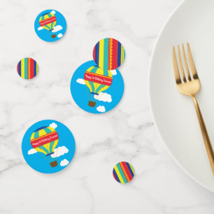 Hot Air Balloon Cute Colourful 1st Birthday Party Confetti