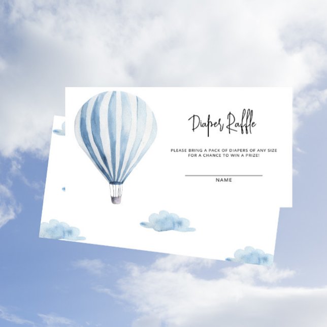 Hot air balloon - diaper raffle enclosure card (Creator Uploaded)